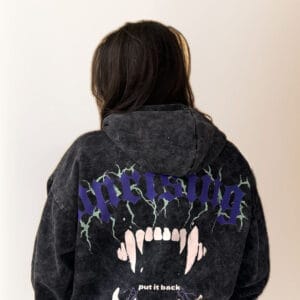 vintage green body fit hoodie ( unisex )