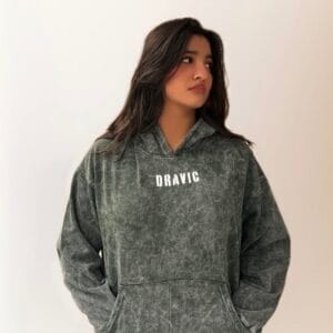vintage green body fit hoodie ( unisex )