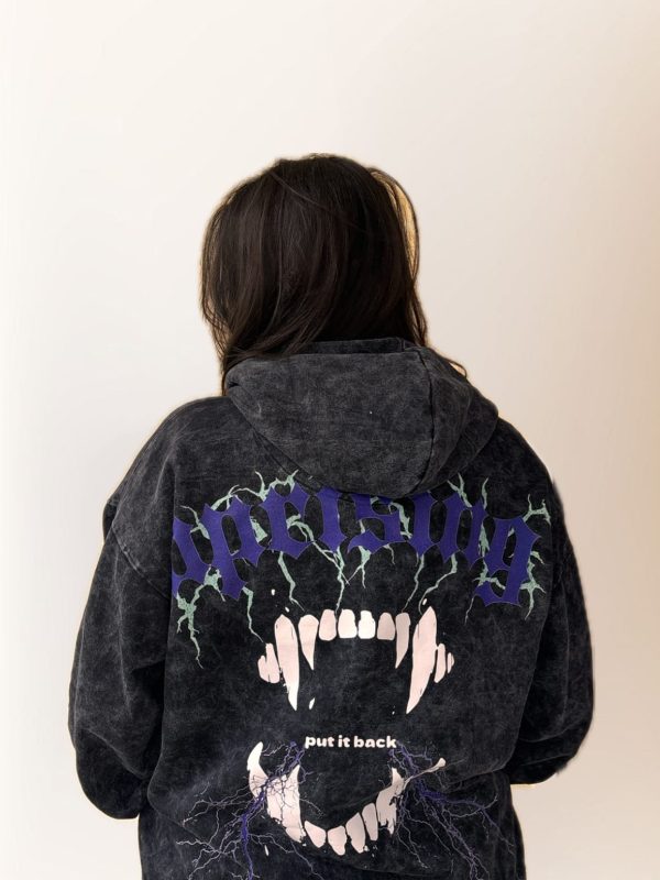 vintage green body fit hoodie ( unisex )